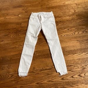 Frame white skinny jeans